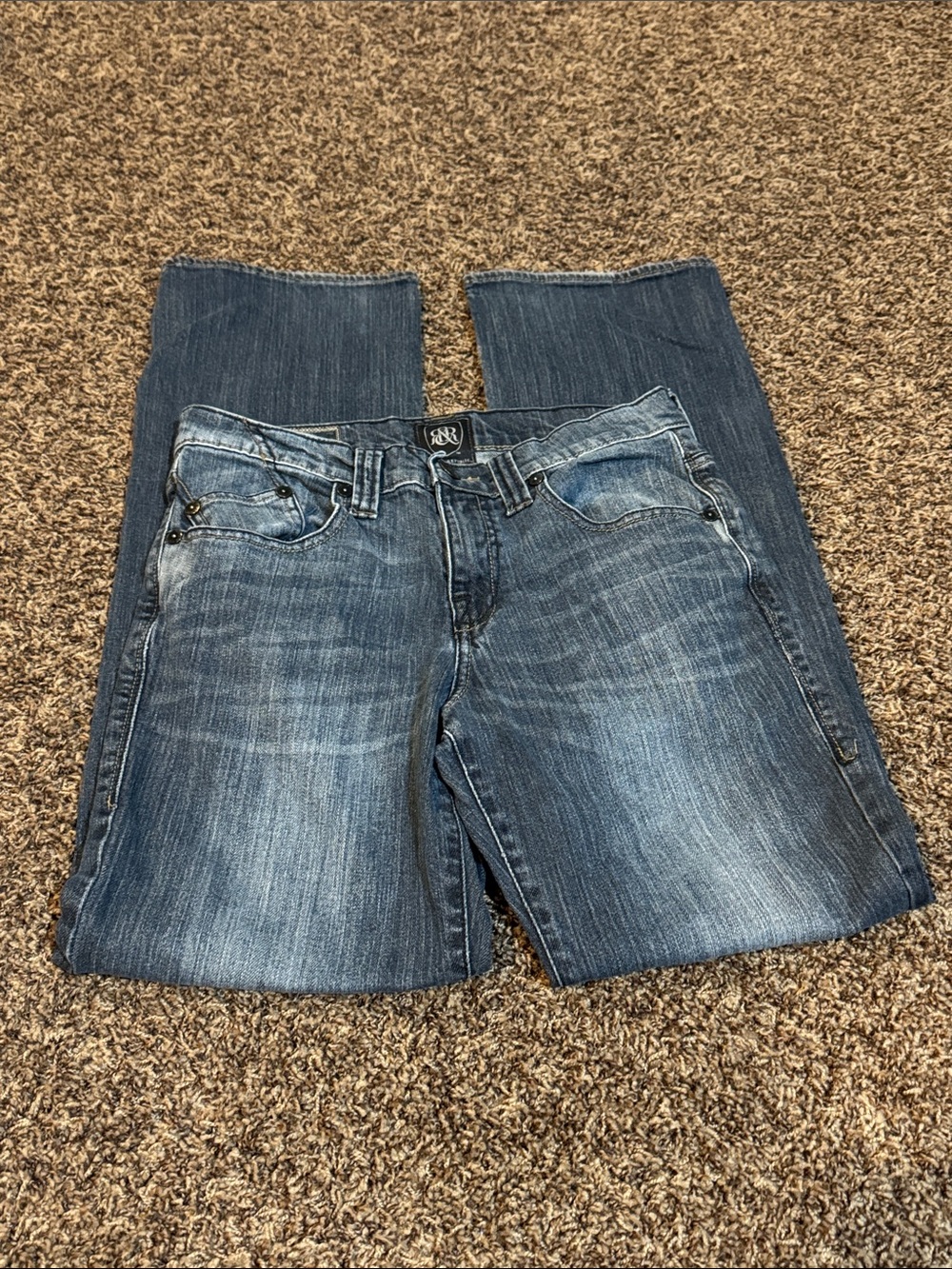 Men's Blue Washed Rock & Republic Denim Jeans